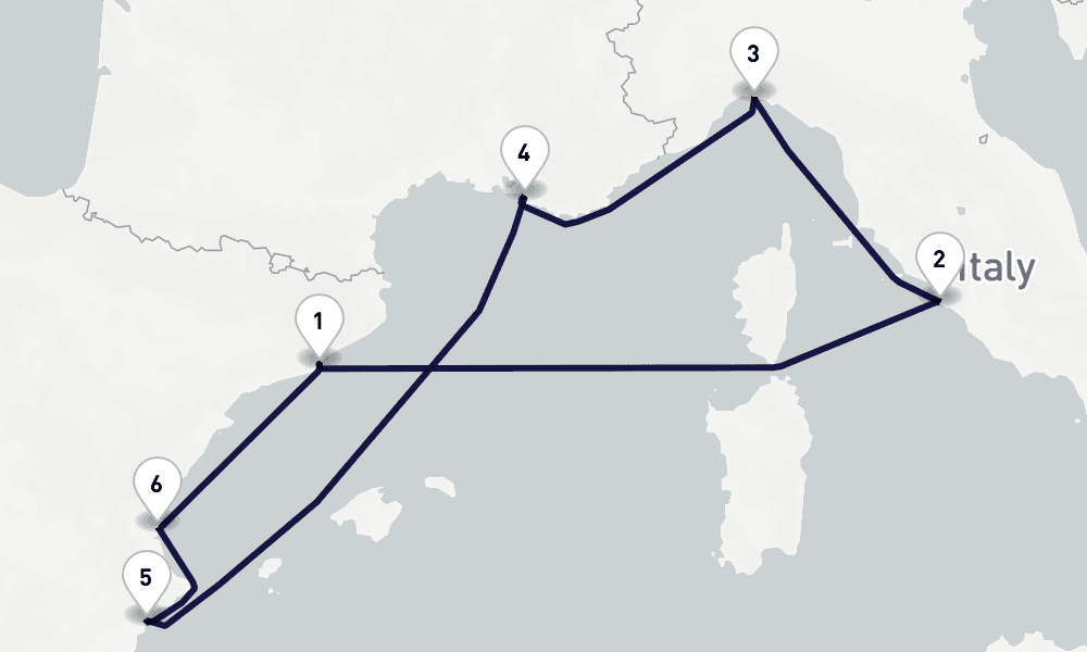 8 nights / 9 days, Barcelona Round trip