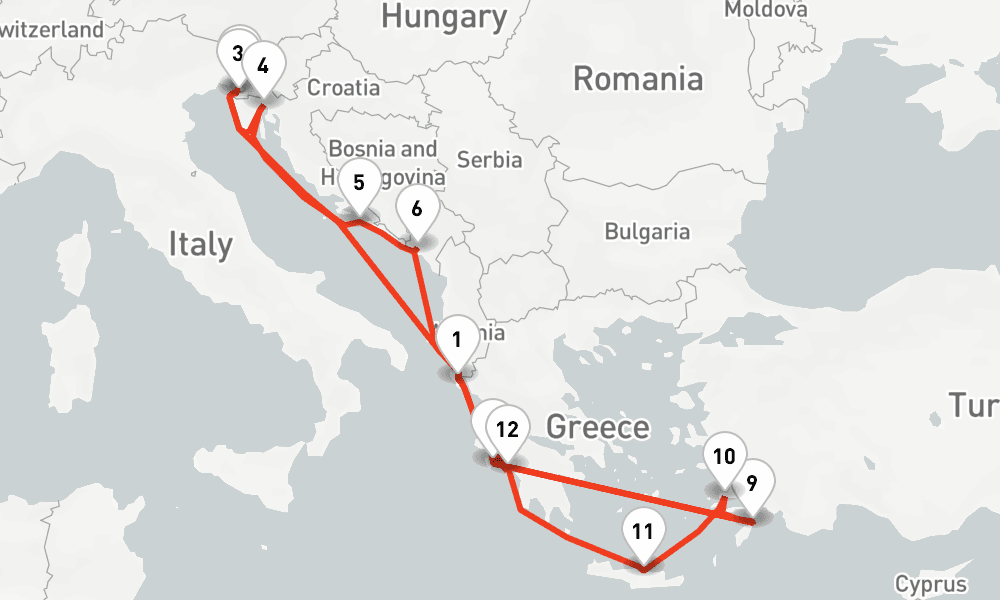 14 nights / 15 days, Corfu Island Round trip