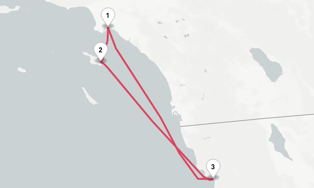 4 nights / 5 days, Los Angeles (San Pedro / Long Beach) Round trip