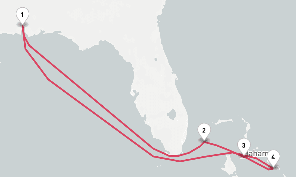 8 nights / 9 days, Mobile (Alabama) Round trip