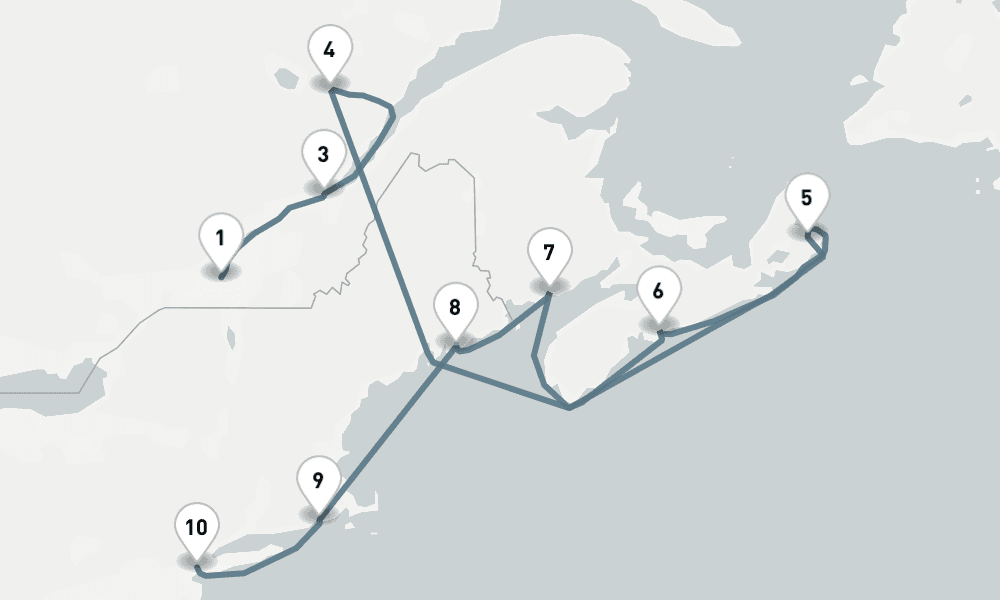11 nights / 12 days, one-way from Montreal (Quebec, Canada) to New York (Cape Liberty NYC)