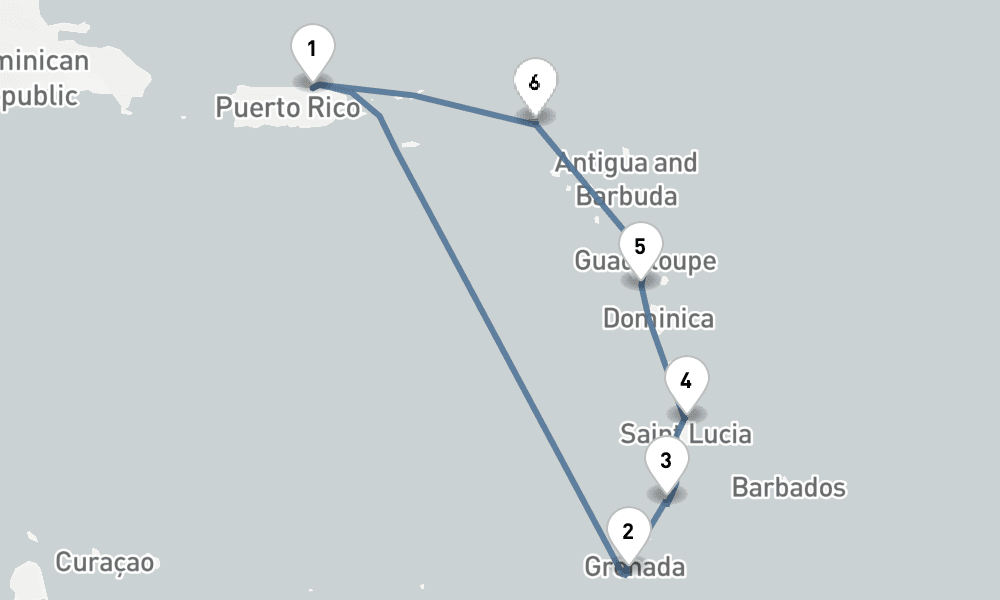 7 nights / 8 days, San Juan (Puerto Rico) Round trip