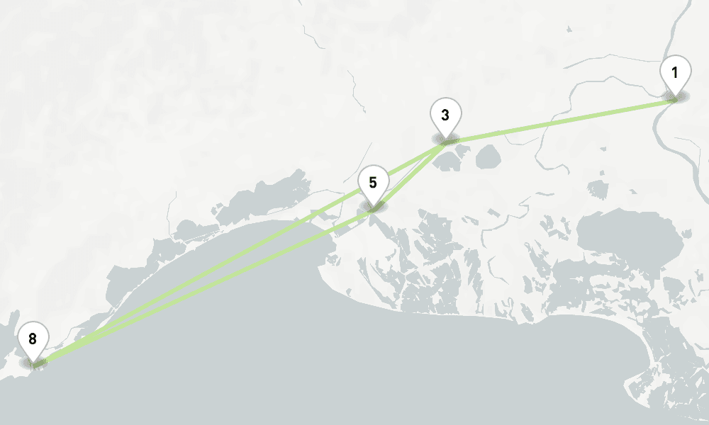 6 nights / 7 days, one-way from Arles to Sete