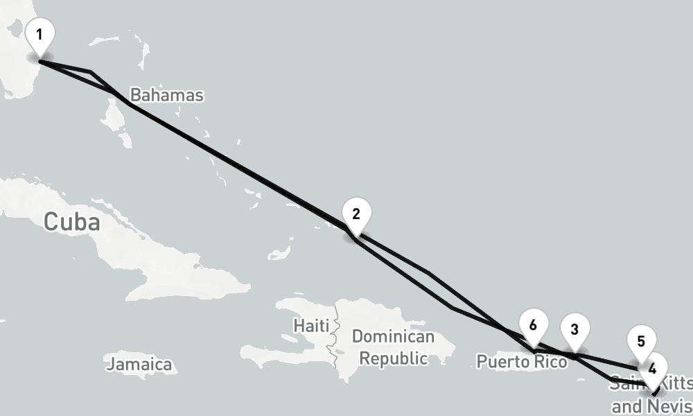 10 nights / 11 days, Fort Lauderdale (Everglades, Florida) Round trip