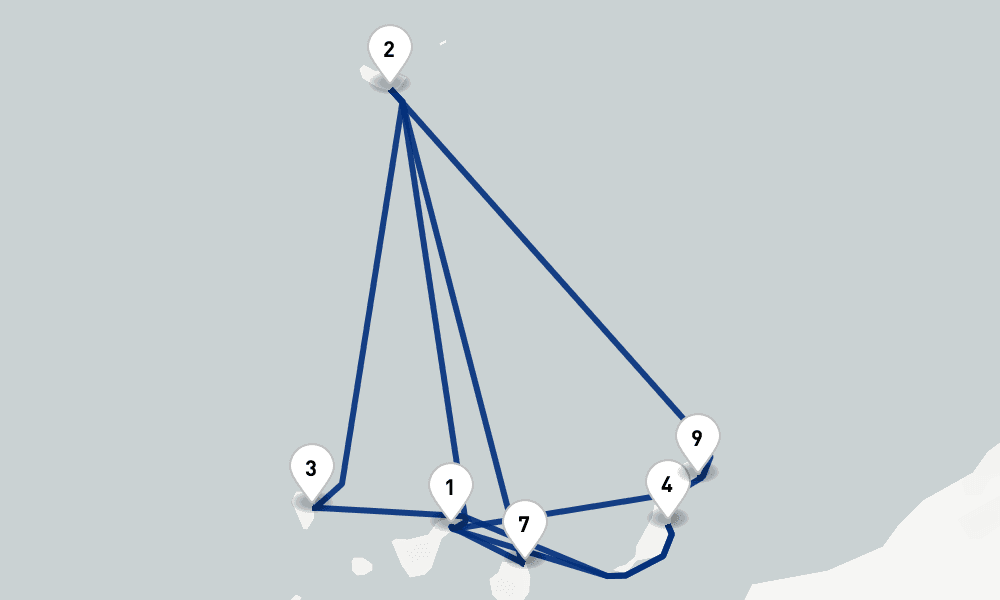 14 nights / 15 days, Santa Cruz de Tenerife (Canary Islands) Round trip