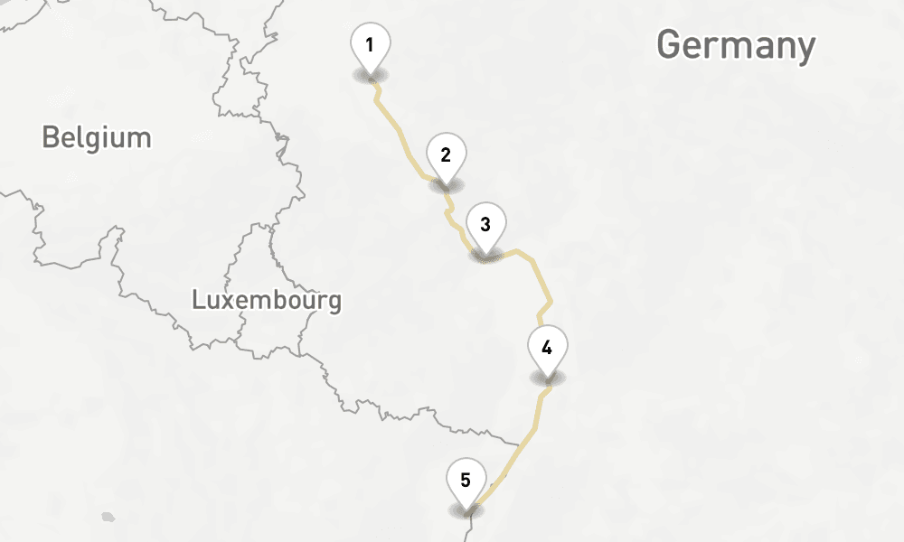 4 nights / 5 days, one-way from Cologne to Strasbourg
