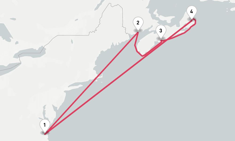8 nights / 9 days, Norfolk (Virginia) Round trip