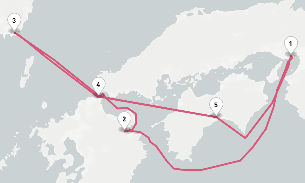 6 days 5night Kobe round trip Busan