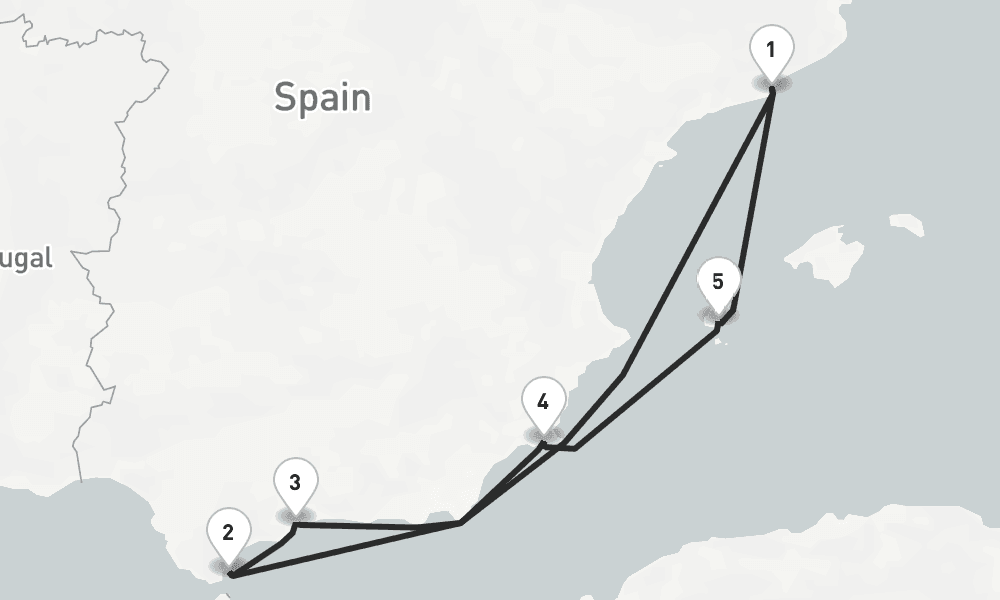 6 nights / 7 days, Barcelona Round trip