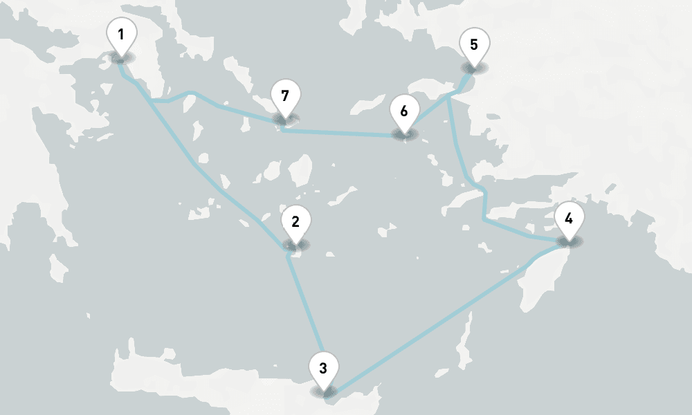 7 nights / 8 days, Piraeus (Athens, Greece) Round trip