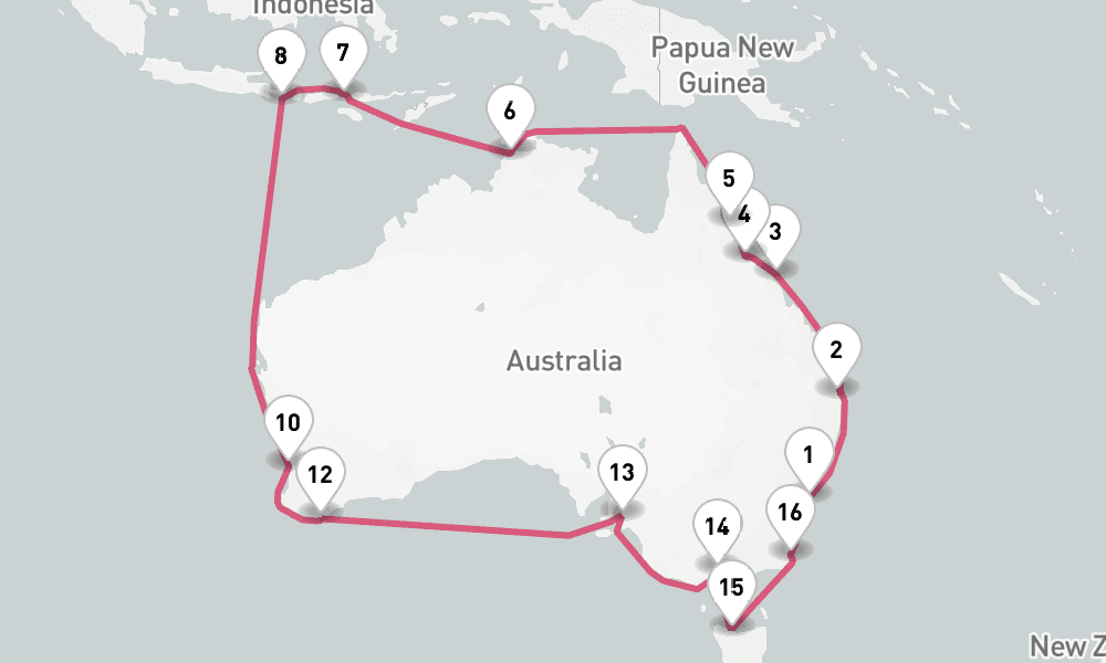 31 nights / 32 days, Sydney (NSW, Australia) Round trip