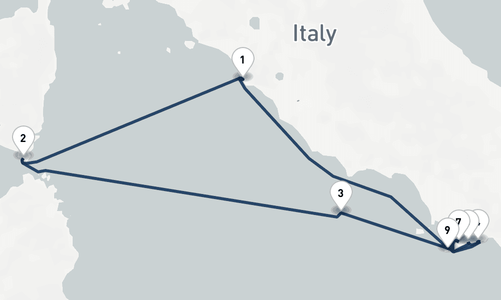 7 nights / 8 days, Civitavecchia (Rome, Italy) Round trip