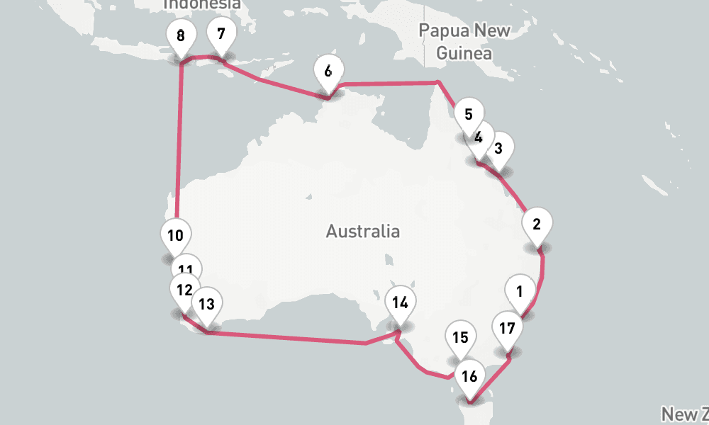 31 nights / 32 days, Sydney (NSW, Australia) Round trip