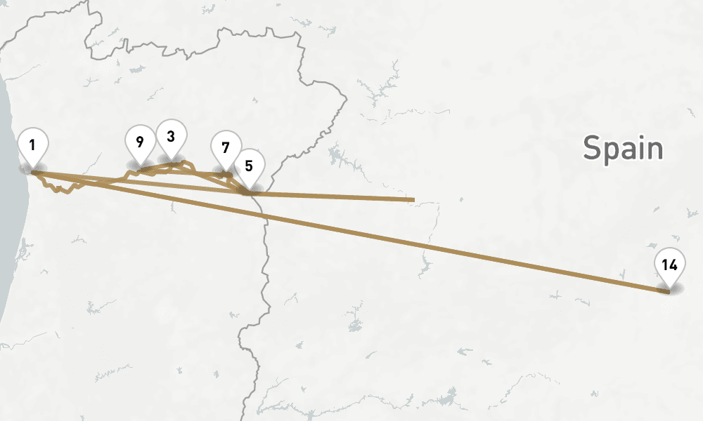 10 nights / 11 days, one-way from Porto to Madrid