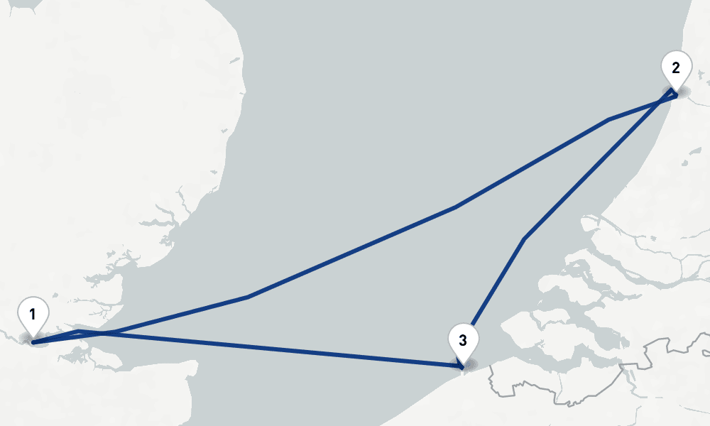 3 nights / 4 days, Tilbury (London, England) Round trip