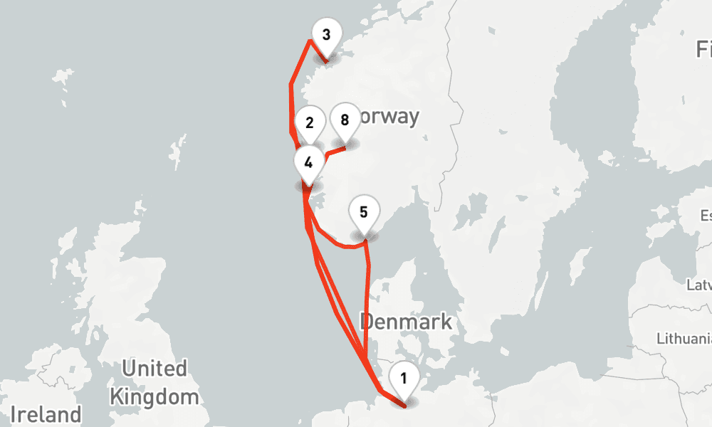11 nights / 12 days, Hamburg Round trip