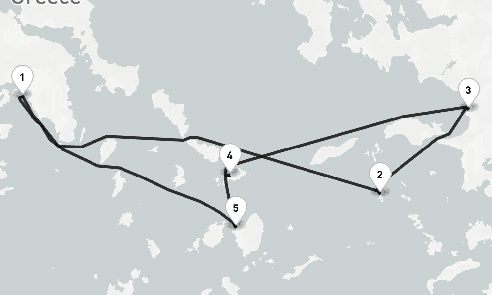 5 nights / 6 days, Piraeus (Athens, Greece) Round trip