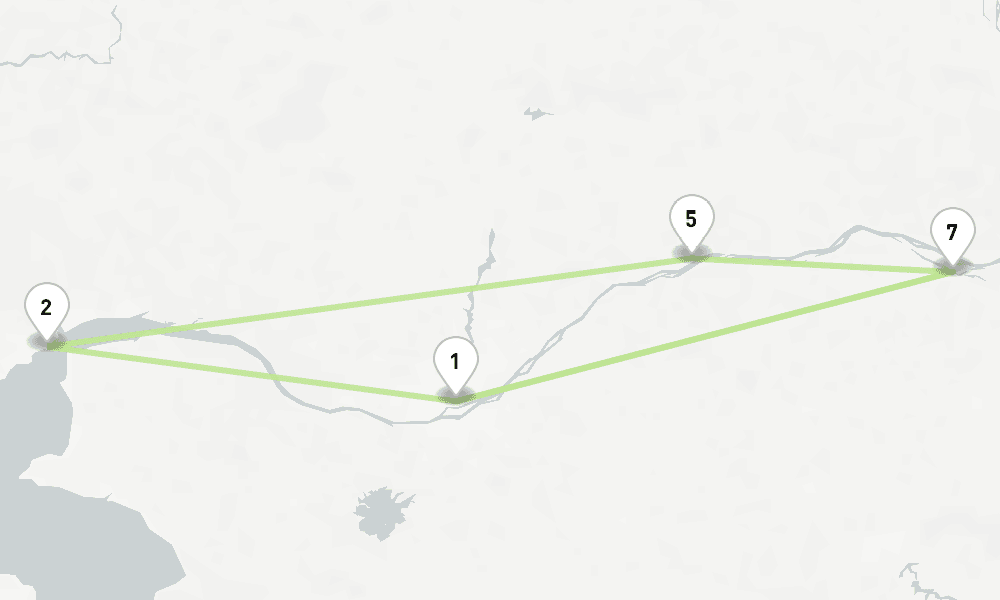 5 nights / 6 days, Nantes Round trip