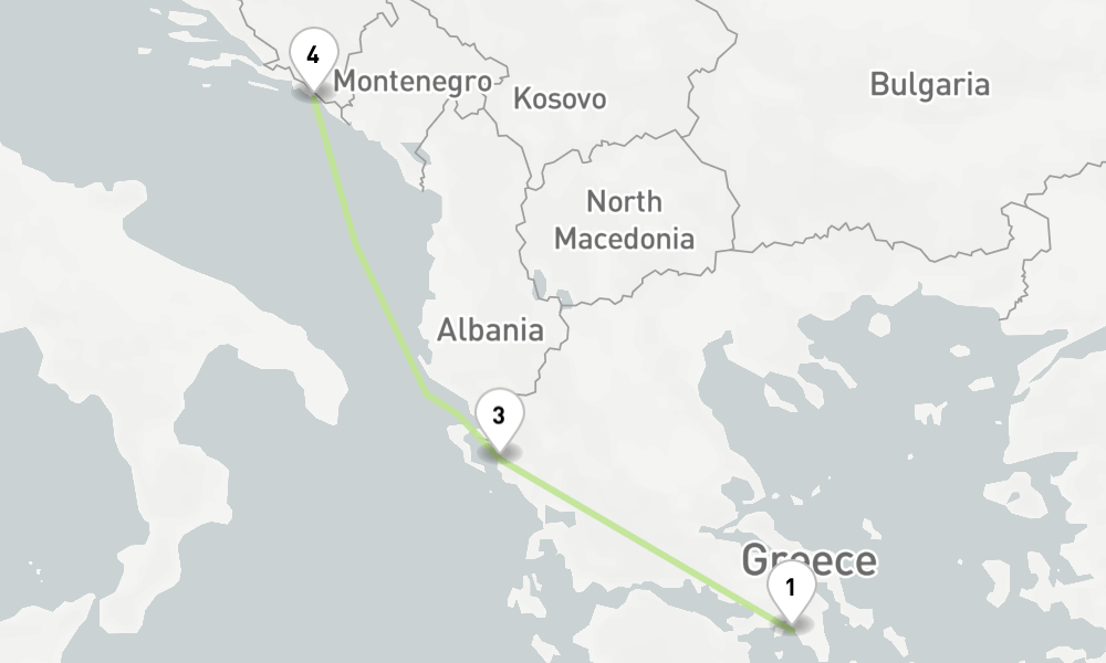 5 nights / 6 days, one-way from Piraeus (Athens, Greece) to Dubrovnik
