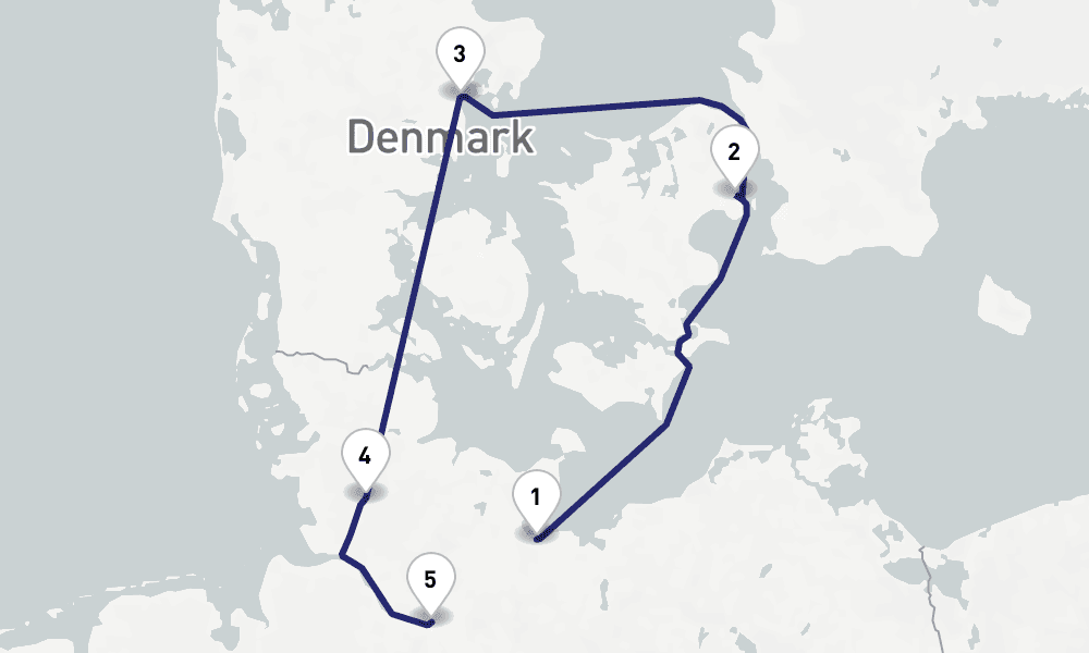 4 nights / 5 days, one-way from Travemunde (Lubeck, Germany) to Hamburg