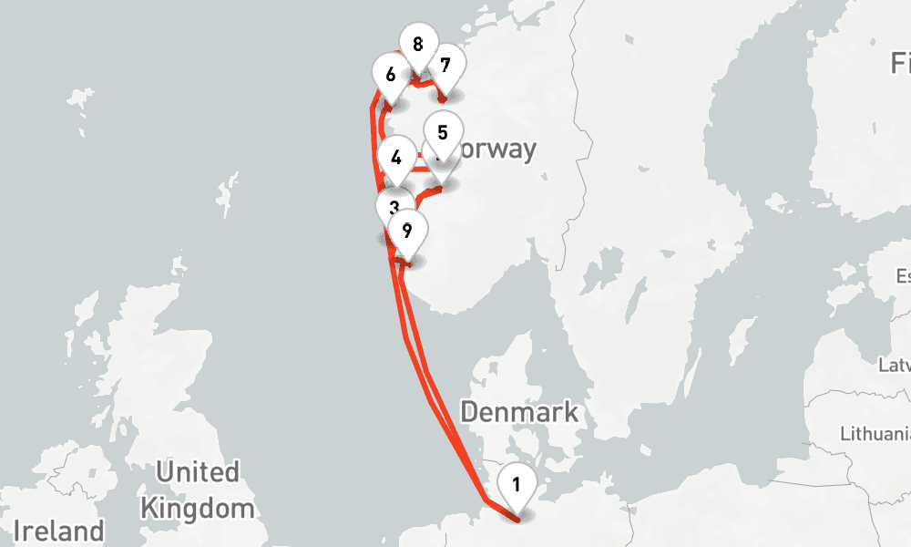 11 nights / 12 days, Hamburg Round trip