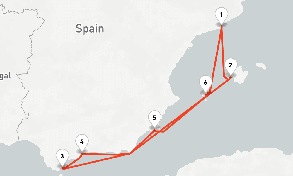 7 nights / 8 days, Barcelona Round trip