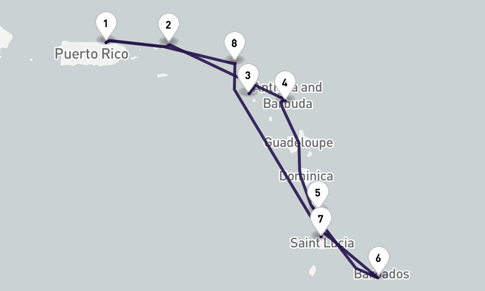10 nights / 11 days, San Juan (Puerto Rico) Round trip