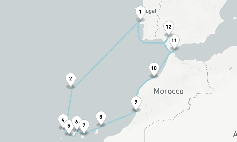 15 nights / 16 days, Lisbon Round trip