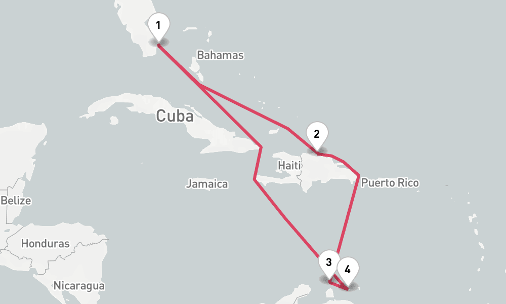 8 nights / 9 days, Miami (Florida) Round trip