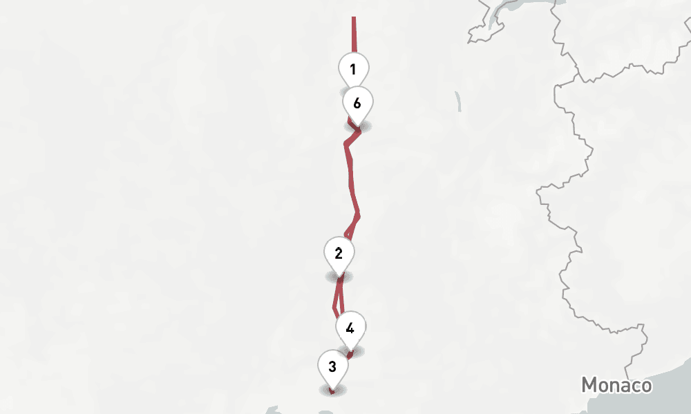 5 nights / 6 days, Lyon Round trip