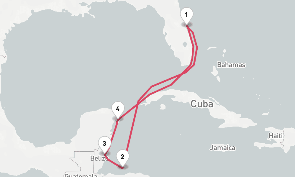 7 nights / 8 days, Port Canaveral (Orlando, Florida) Round trip