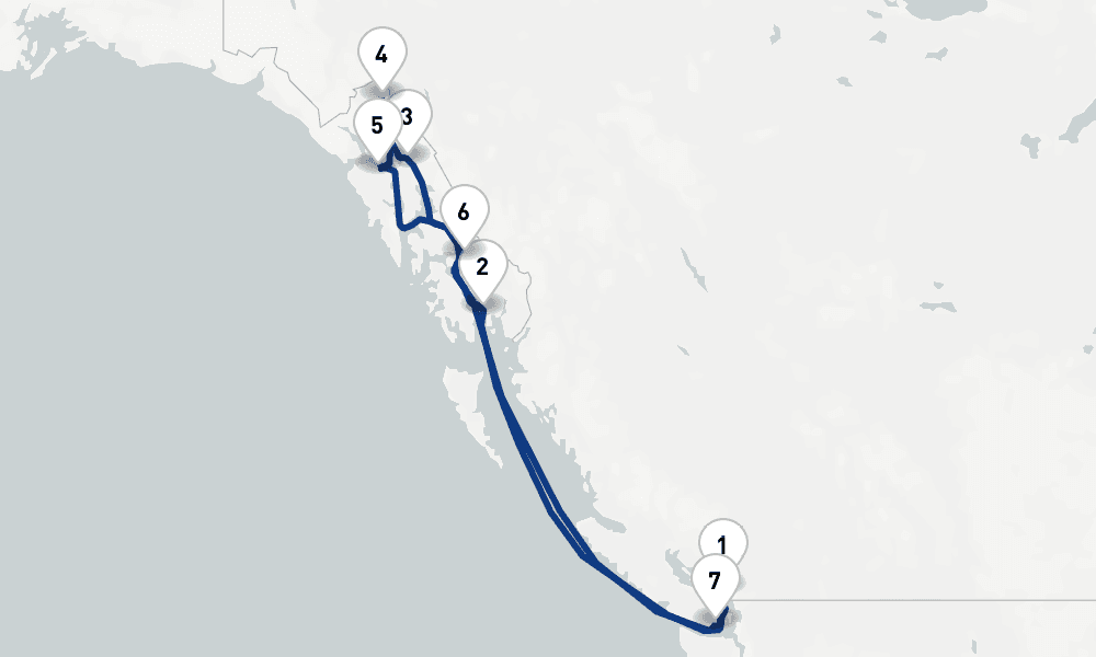 10 nights / 11 days, Vancouver (BC Canada) Round trip