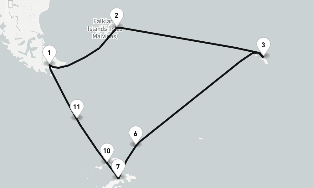 18 nights / 19 days, Puerto Williams (Navarino Island, Chile Antarctica) Round trip