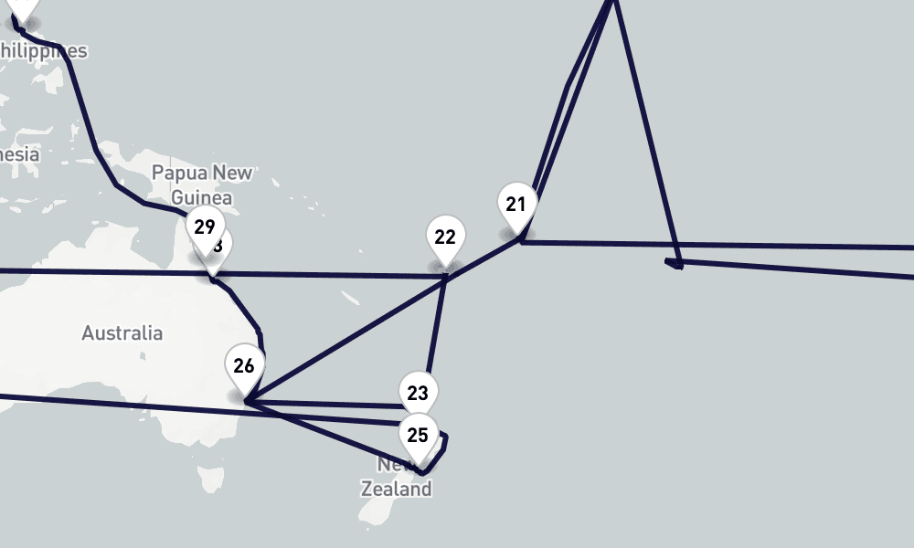 118 nights / 119 days, Barcelona Round trip
