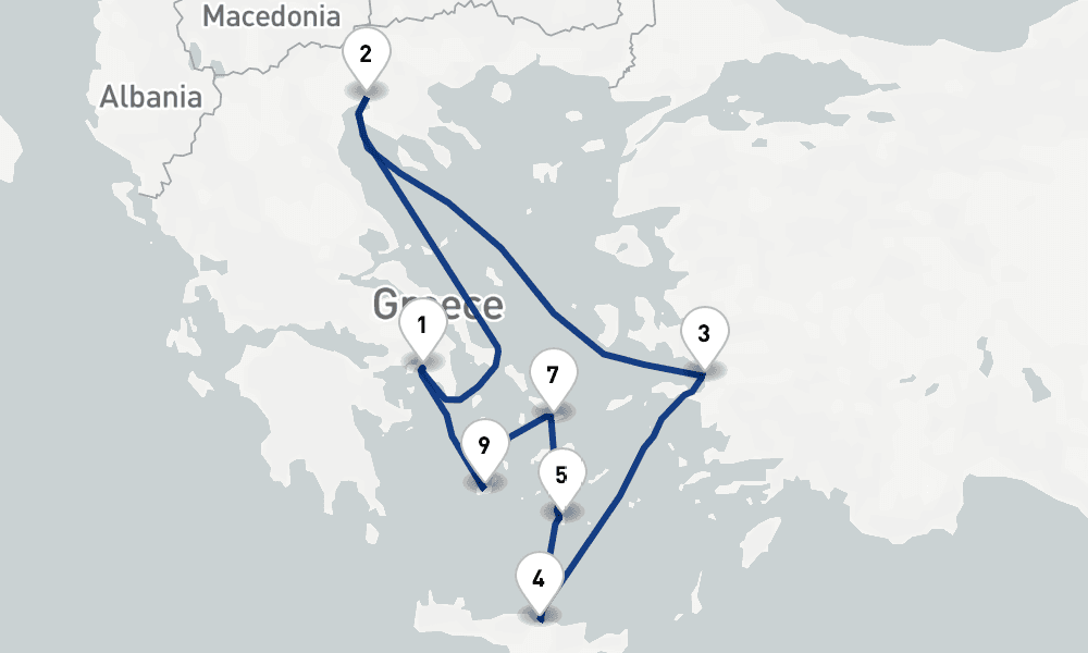 7 nights / 8 days, Piraeus (Athens, Greece) Round trip