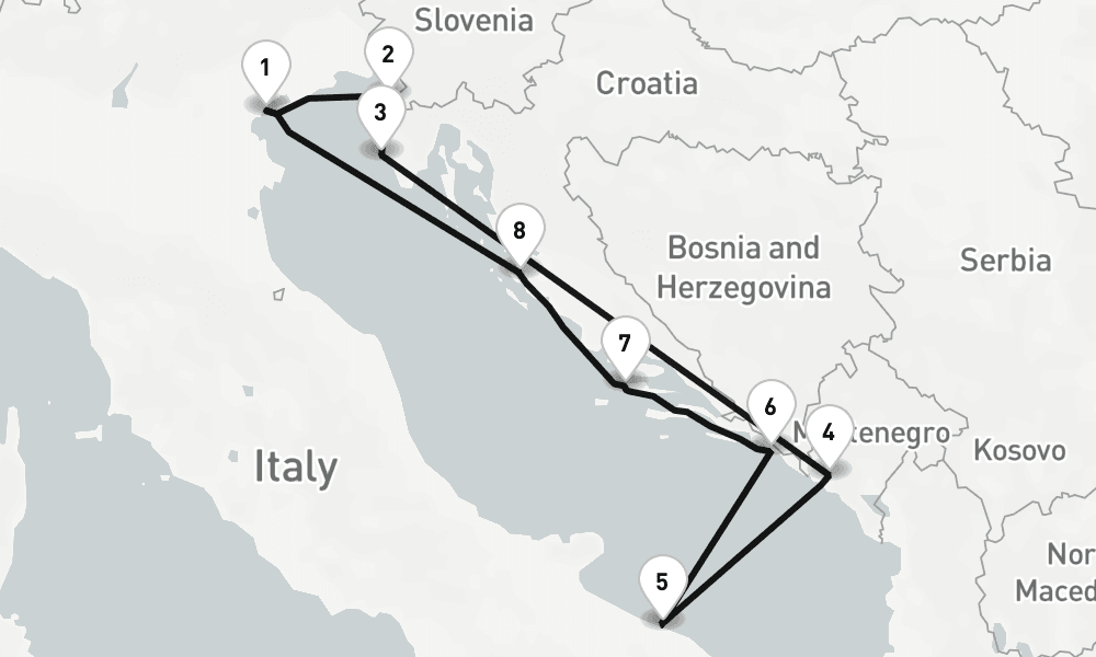 9 nights / 10 days, Venice Round trip