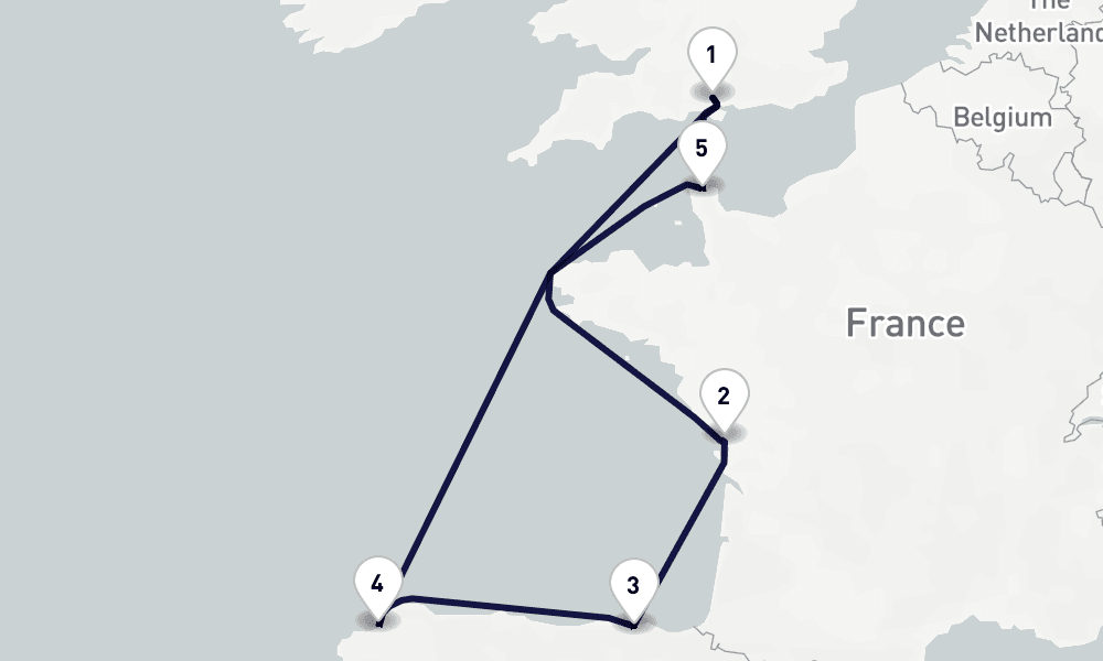7 nights / 8 days, Southampton (England) Round trip