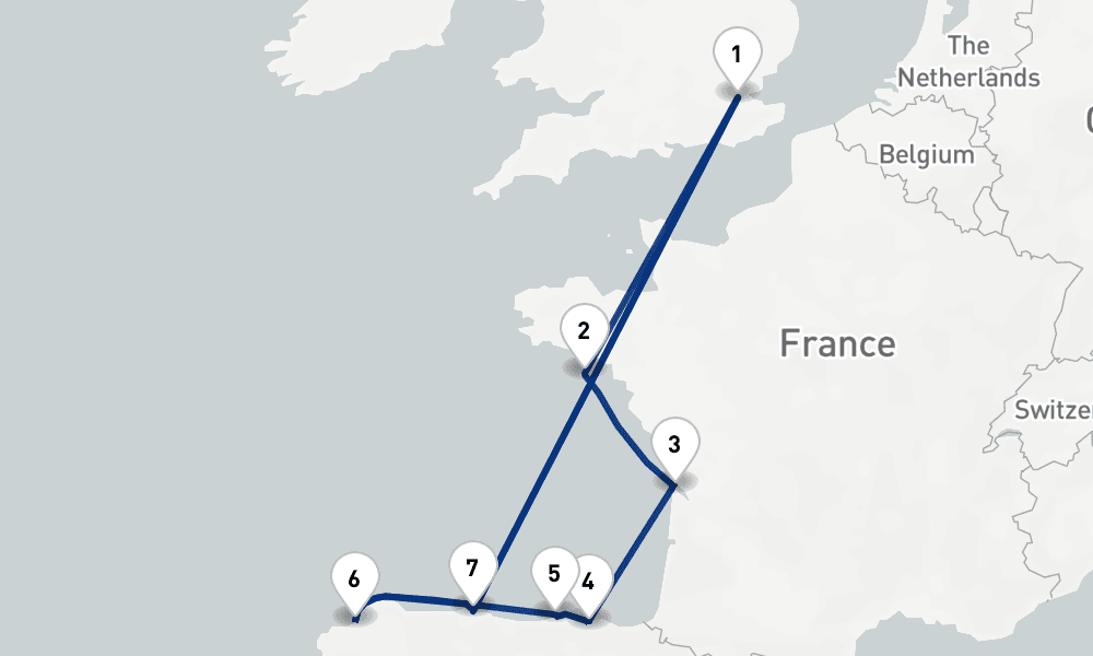 10 nights / 11 days, Tilbury (London, England) Round trip