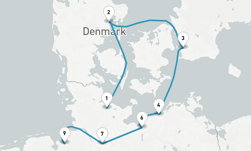 7 nights / 8 days, one-way from Kiel to Bremerhaven (Bremen, Germany)