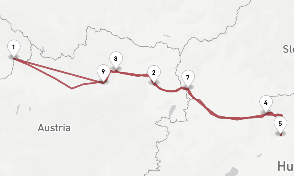 7 nights / 8 days, Passau Round trip