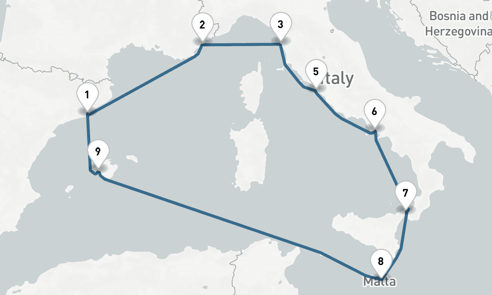 10 nights / 11 days, Barcelona Round trip