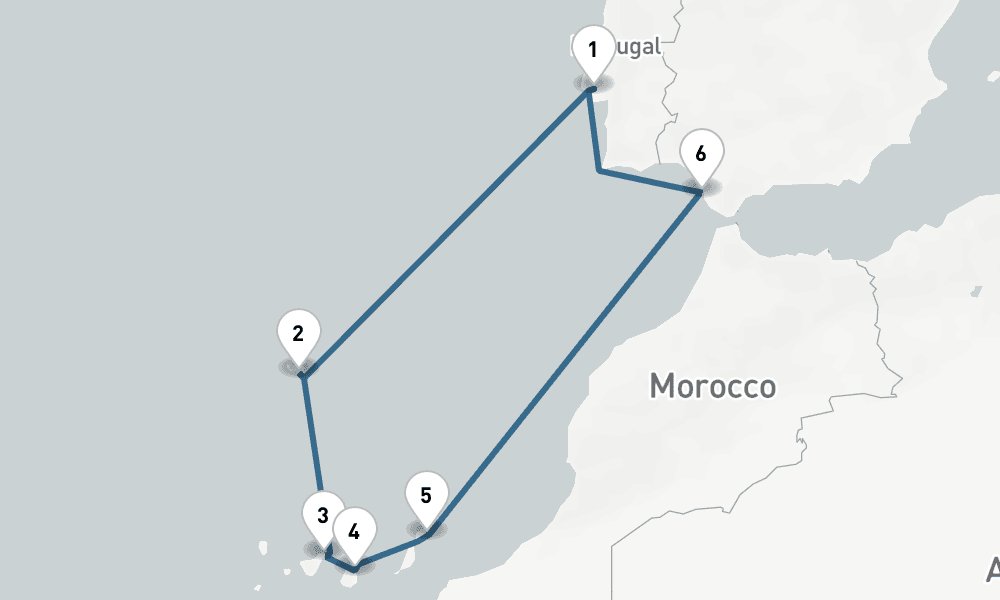 9 nights / 10 days, Lisbon Round trip