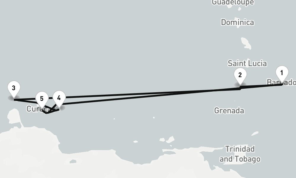 7 nights / 8 days, Bridgetown (Barbados) Round trip