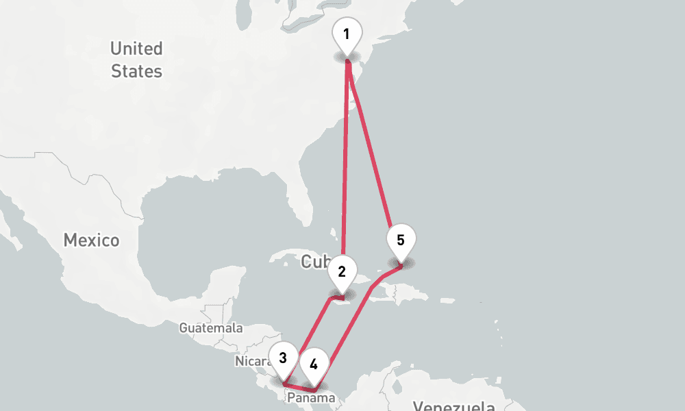14 nights / 15 days, Baltimore (Maryland) Round trip