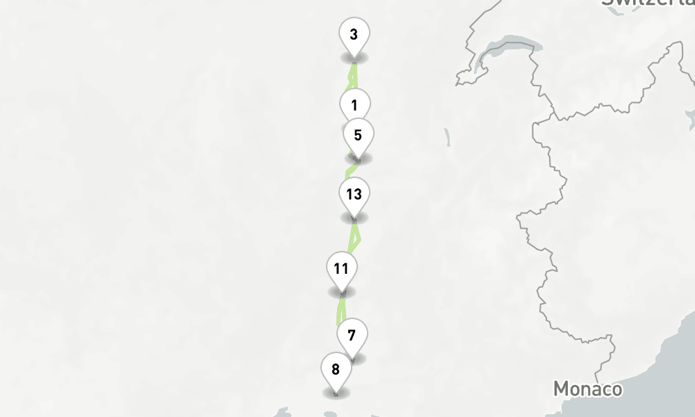 7 nights / 8 days, Lyon Round trip