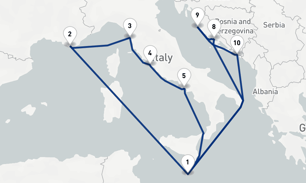 14 nights / 15 days, Valletta Round trip
