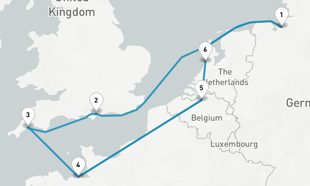 8 nights / 9 days, Bremerhaven (Bremen, Germany) Round trip