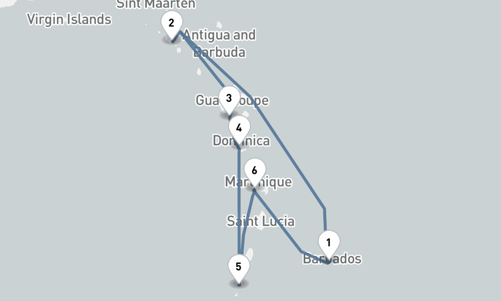 7 nights / 8 days, Bridgetown (Barbados) Round trip