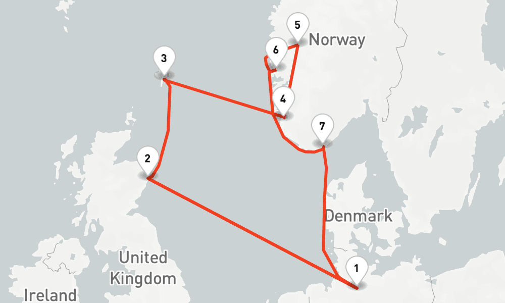 9 nights / 10 days, Hamburg Round trip