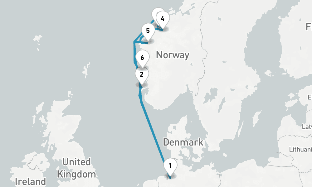 8 nights / 9 days, Bremerhaven (Bremen, Germany) Round trip